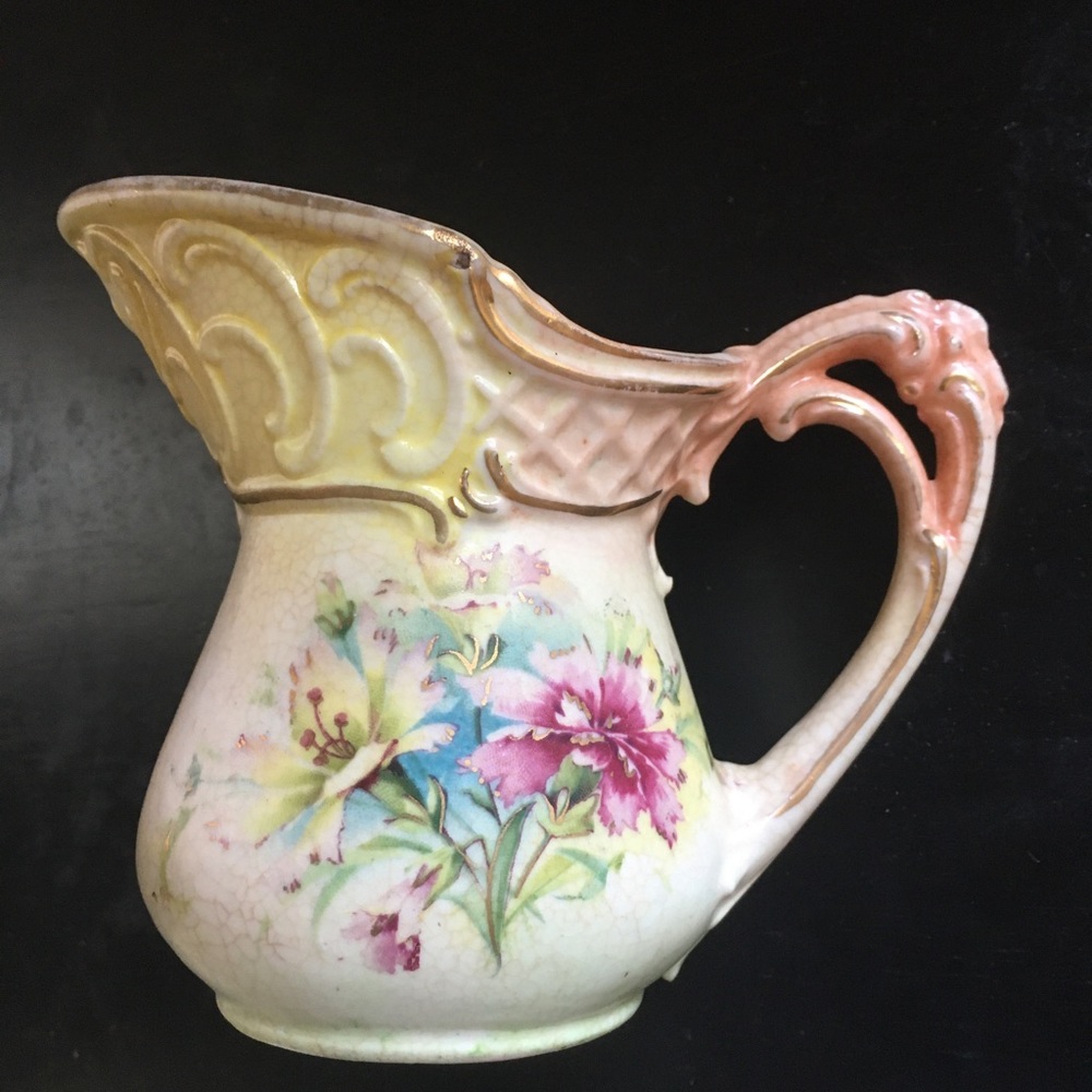 Vintage hand painted drink pitcher from Austria